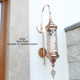 Outdoor/ Indoor Rose Wall Lamp, Wall Sconce, Morocco Wall Light, Morocco Lighting, Morocco Lamp, Morocco Pendant, Morocco Lantern, Patio Exterior - thumbnail 3