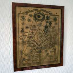"Hierarchy Of Freemasonry - 19Th-Century Masonic Chart Handmade Wood Engraved Reproduction Esoteric Occult Symbolic Art 8""x10" - thumbnail 2