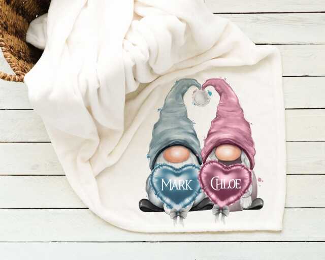 Personalised Blanket -Gonk - Christmas Gift Custom Name Birthday Gift For Her -Gift Him