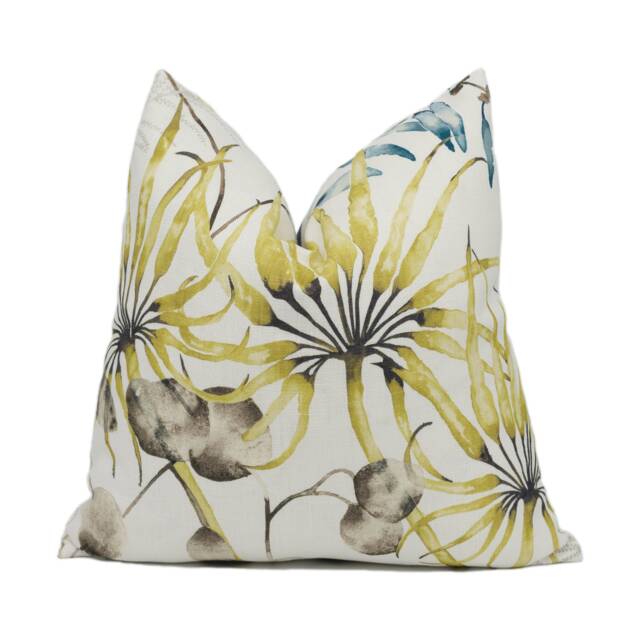 Harlequin - Postelia Lagoon/Linden Whimsical Sea Flowers Cushion Cover Handmade Throw Pillow Designer Home D??cor - image 1