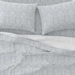 Blue Sheets - Balmoral Damask By Peacoquettedesigns Floral Victorian Light Cotton Sateen Sheet Set Bedding Spoonflower - thumbnail 3