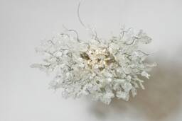 Hanging Chandeliers With Transparent Clear Leaves & Flowers For Dining Room - thumbnail 1