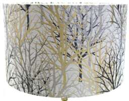 Bolderwood Rufus Grey & Gold Tree Lampshade, Table Lamp, Pendant Shade