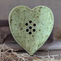 Ceramic Heart Shaped Soap Dish - Moorland Colours - thumbnail 3
