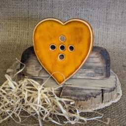 Ceramic Heart Shaped Soap Dish - Moorland Colours - thumbnail 4