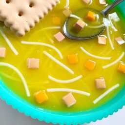 Chicken Noodle Soup Wall Hanging/ Dopamine Decor/ Maximalist Fake Food/ Food Pop Art/ Sculpture/ Funky Decor/Kitchen - thumbnail 3