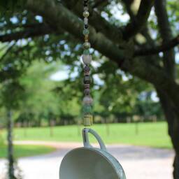 Afternoon Tea With The Birds++Golden Rose Bird Seed Teacup Feeder - thumbnail 3