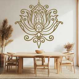 Lotus Flower Mandala Wall Decal Boho Vinyl Yoga Decor - thumbnail 2
