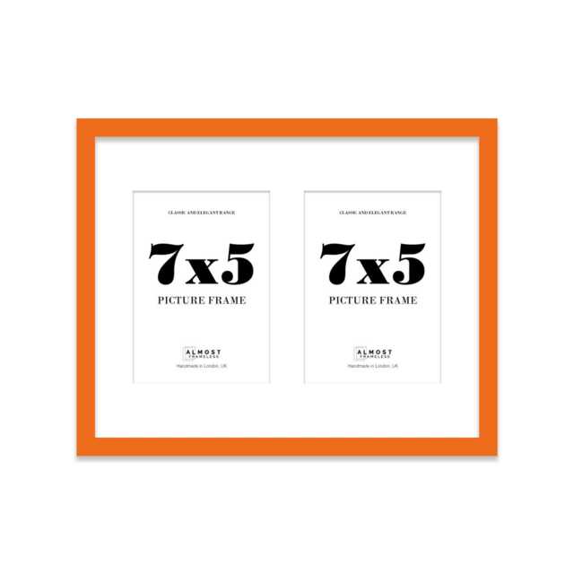 14x11 Inch 2 Opening All Colours Photo Collage Frame, Display Two 7x5 Photos, Multi Aperture Family Picture Frame - image 1
