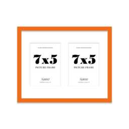 14x11 Inch 2 Opening All Colours Photo Collage Frame, Display Two 7x5 Photos, Multi Aperture Family Picture Frame - thumbnail 1
