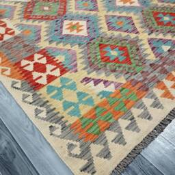 Kilim Rug Classic, Handmade Artisan Afghan Turkish Navajo Natural Wool 310x203 cm - thumbnail 2