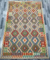 Kilim Rug Classic, Handmade Artisan Afghan Turkish Navajo Natural Wool 310x203 cm - thumbnail 1