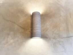 Handmade Gray Ceramic Wall Sconce Modern Up Down Led Light