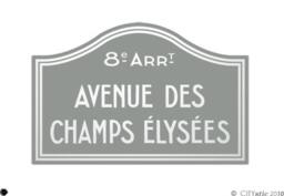 Champs Elys??es Road Sign Wall Decal Paris Living Room Decor - thumbnail 3