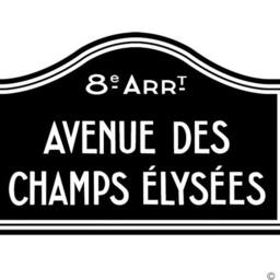 Champs Elys??es Road Sign Wall Decal Paris Living Room Decor - thumbnail 2