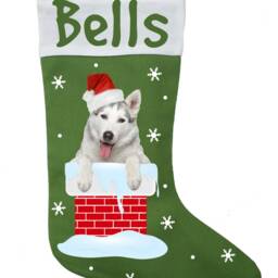 Siberian Husky Christmas Stocking - thumbnail 2