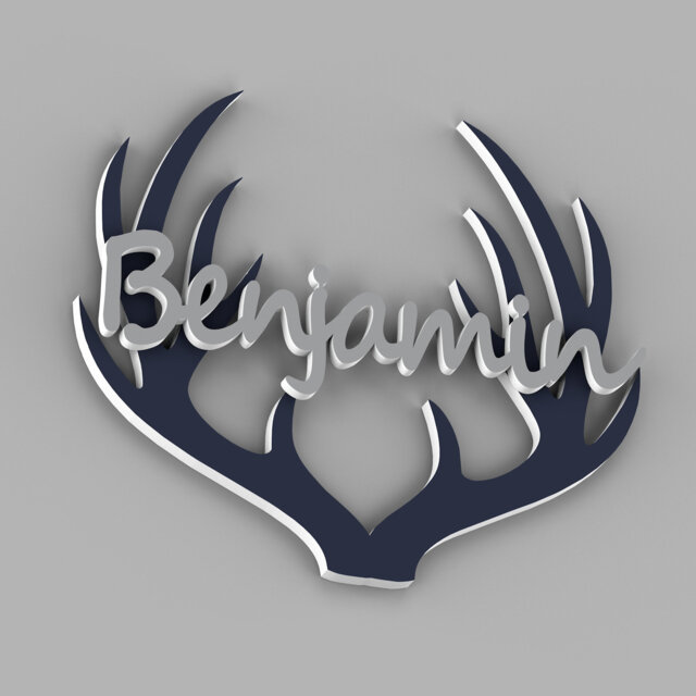 Nursery Decor, Antlers, Woodland Nursery, Farmhouse Wall Art, Deer, Letters, Baby Boy, Gift - image 1