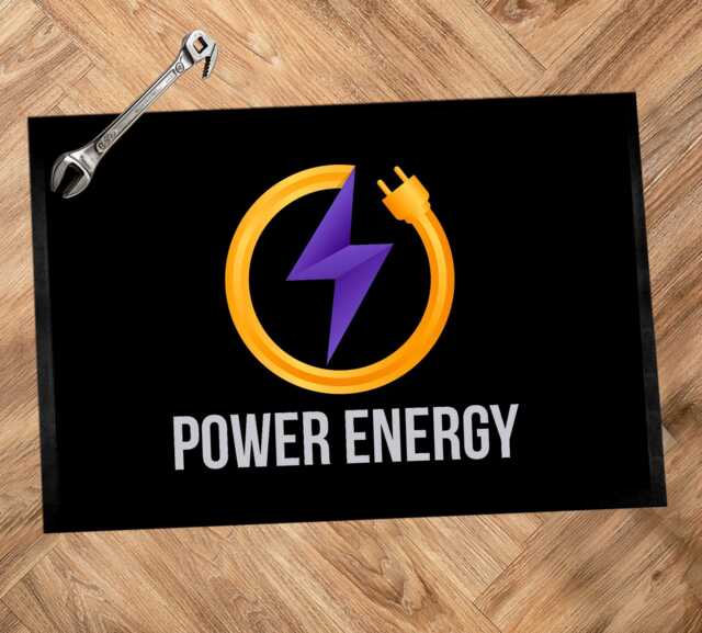 Personalised Business Logo Work Mat - Electrician, Plumber, Tradesman - Custom Branded Work Mat - image 1