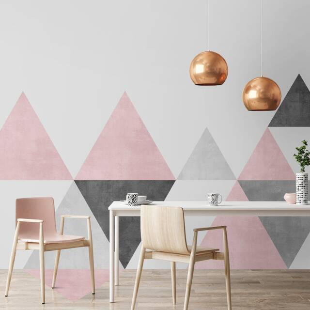Geometric - Mid Century Wall Art Floor Graphics Decal Sticker Peel & Stick Skutrimidgeofl - image 1