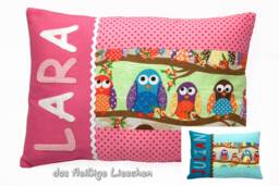 Owl Pillow Cushion Owl Cuddly Name - thumbnail 1