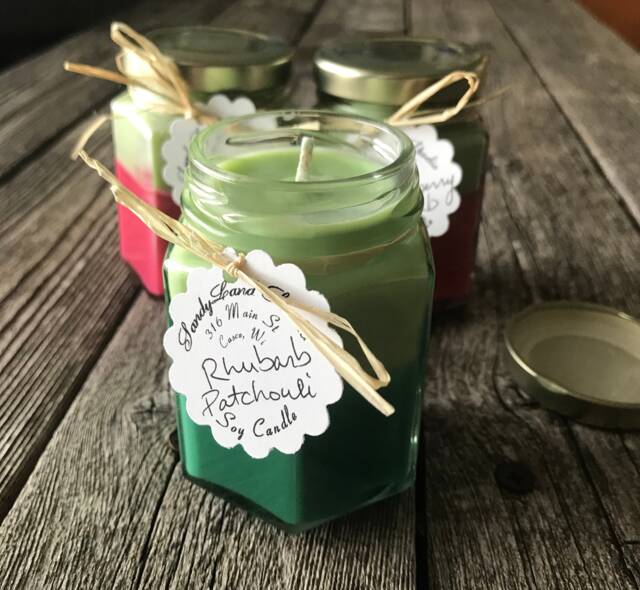 Rhubarb Patchouli Soy Candles Eco Wick, Scented Candle - image 1