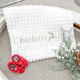 Personalised Embroidered My First Christmas - Choose From White Blanket/Comforter/Booties Gift Set - Baby Girl Boy Babyshower Newborn - thumbnail 2