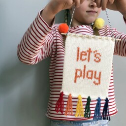 Let's Play Knitted Wall Hanging