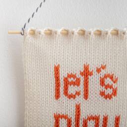 Let's Play Knitted Wall Hanging - thumbnail 4