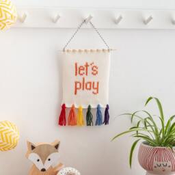 Let's Play Knitted Wall Hanging - thumbnail 2