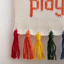 Let's Play Knitted Wall Hanging - thumbnail 3