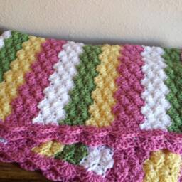 4 Colored Striped Shell Blanket - Choose Your Colors - thumbnail 2