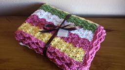 Elegant Striped Shell Blanket - Choose Up To 4Colors