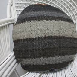 Designer Pillows, Kilim Pillow Cases, Antique 18x18 Pink Case, Circle Cushion, Handwoven Cushion Bohemian 5 - thumbnail 3