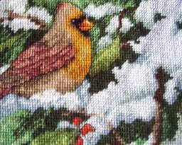 Personalised Christmas Stocking With Embroidered Snow Cardinals Custom Cross Stitch Family Stockings Nursery Decor Made To Order