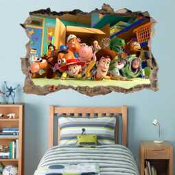 Kids Popular Characters Room Decorations Removable Wall Stickers Decal Home Decor Art Vinyl Mural - thumbnail 1