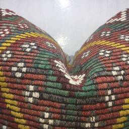 Vintage Turkish Kilim Pillow Cover, Handwoven Accent Cushion - 24x24 - thumbnail 2