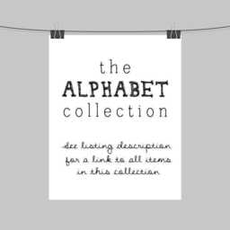 Alphabet Wall Art Print Coral Animal Letters - Nursery Decor - thumbnail 3