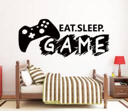 Gamer Wall Decal Video Game Controller, Gaming Room Decor Vg057 - thumbnail 1