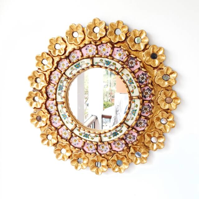 "Peruvian Mirrors ""Pink Rose 40cm" - image 1
