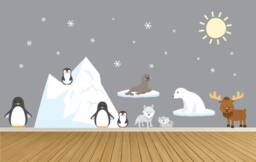 Arctic Animals Wall Decal Removable Kids Room Decor - thumbnail 1