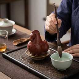 Zisha Horse Tea Pet - Handmade Zodiac Figurine-Tea Tray Decor For Lover, Minimalist Oriental Accessory, Gift Enthusiast - thumbnail 4