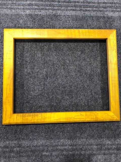 11x14 Quartersawn Curly Maple Slight Spalt With Yellow Dye Picture Frame cmy2 - image 1