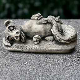 Stone Dragon Sculpture Outdoor Laying Statue Concrete Animal Decoration Cement Wildlife Ornament Handmade Figurine Lover Gift - thumbnail 2