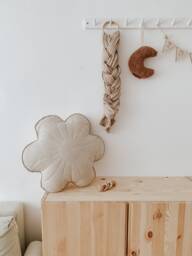 "Linen Bloom Pillow ""Sandy Lily" - thumbnail 1