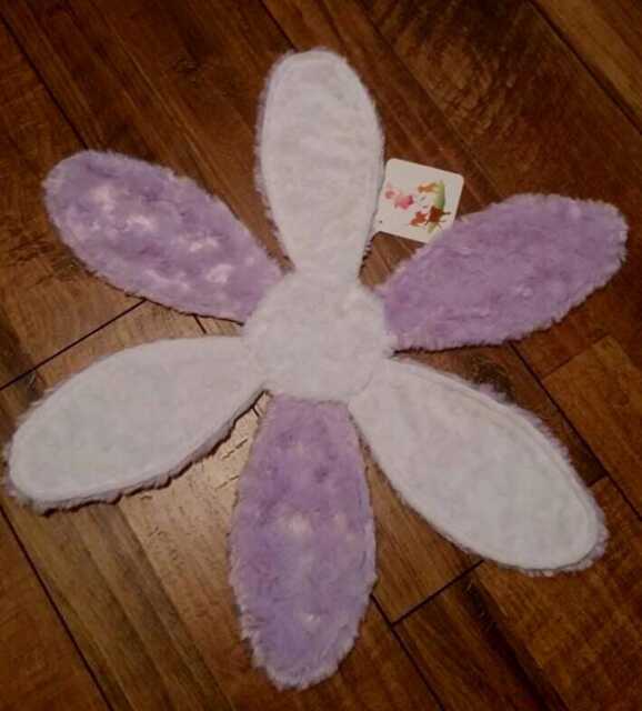 Lavender Daisy Minky Baby Blanket Newborn Cuddle Lovie - image 1