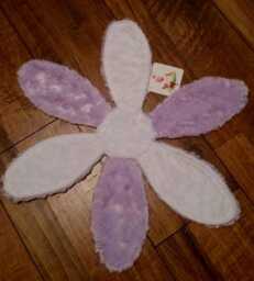 Lavender Daisy Minky Baby Blanket Newborn Cuddle Lovie - thumbnail 1