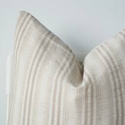 Hmong Batik Pillow Cover Neutral Striped Boho Home Decor - thumbnail 3