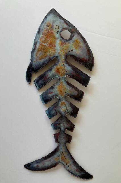 Copper Bonefish/ Metal Fish Wall Art/Copper Art/Coastal Artwork/Natural Verdigris Patina/Kitchen Decor/Beach Decor/Copper Hanging