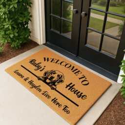 Tailored Custom Dog Breed Welcome Mat For Canine Enthusiasts - Your Pooch in Style With A Customized Portrait Owner Gift - thumbnail 4
