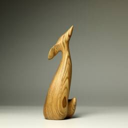 Wooden Fox Sculpture - 7 - thumbnail 2